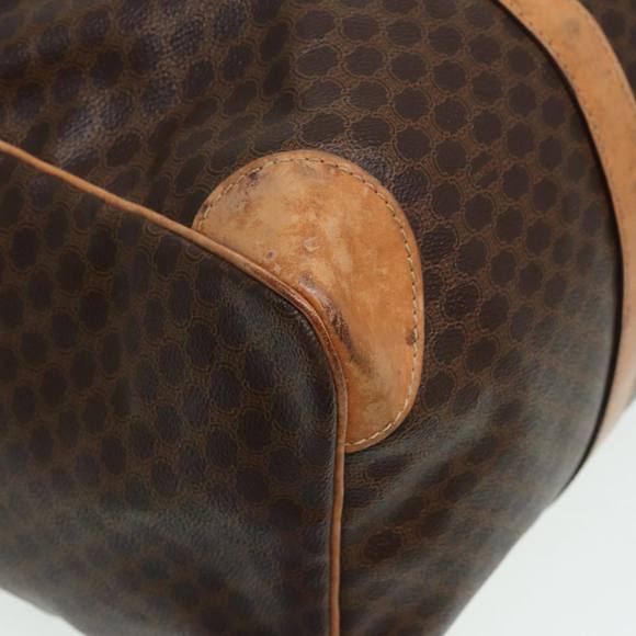 CELINE Macadam Canvas Boston Bag PVC Leather Brown Auth mr364 - Picture 14 of 16